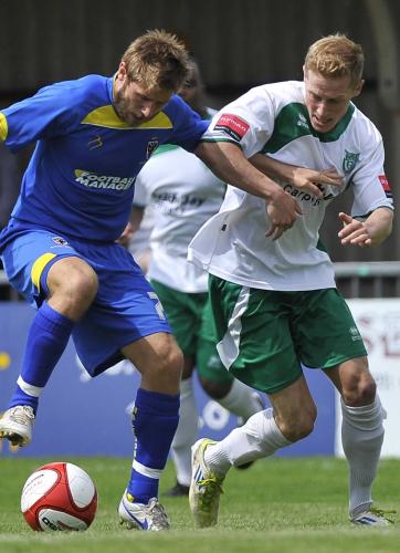 Stacy Long battles for the ball against Bognor Regis