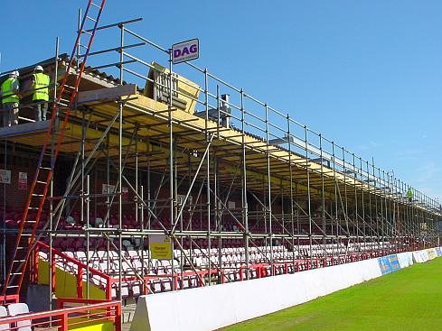 Preparation for the roof extension is nearly complete.